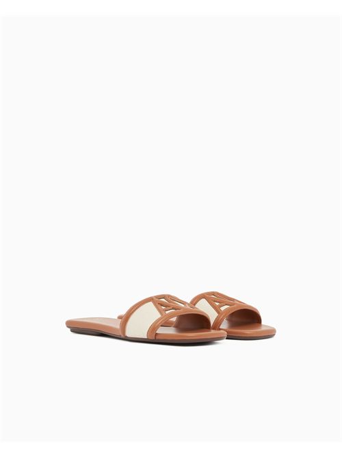 Sandali Flat in Canvas e con logo ARMANI EXCHANGE | XW002568AF22752/MZ767